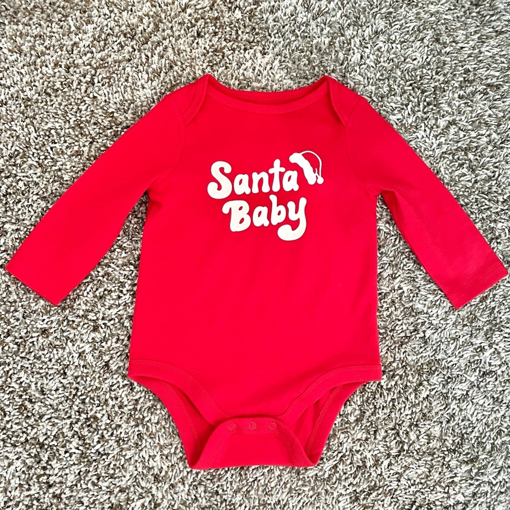Cat and Jack Santa Baby Red Vest 6-9 Months